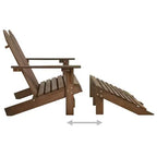 vidaXL 2-Seater Adirondack Chair with Ottomans - Solid Fir Wood - Multiple Colors
