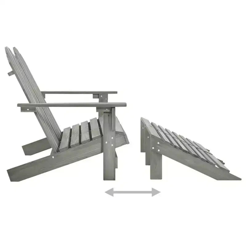 vidaXL 2-Seater Adirondack Chair with Ottomans - Solid Fir Wood - Multiple Colors