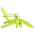 vidaXL 2-Seater Adirondack Chair with Ottomans - Solid Fir Wood - Multiple Colors