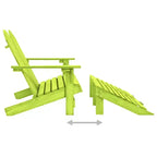 vidaXL 2-Seater Adirondack Chair with Ottomans - Solid Fir Wood - Multiple Colors