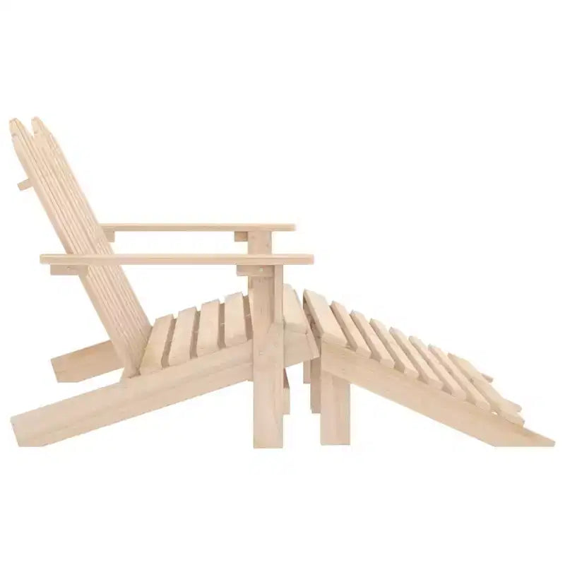 vidaXL 2-Seater Adirondack Chair with Ottomans - Solid Fir Wood - Multiple Colors