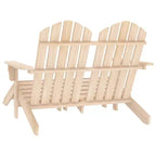 vidaXL 2-Seater Adirondack Chair with Ottomans - Solid Fir Wood - Multiple Colors