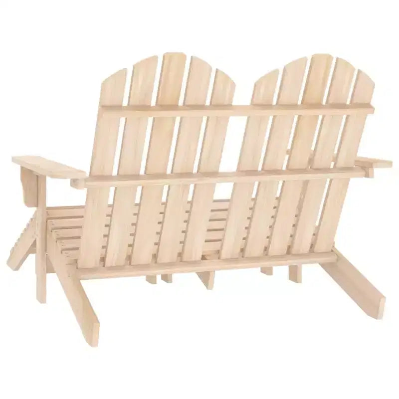vidaXL 2-Seater Adirondack Chair with Ottomans - Solid Fir Wood - Multiple Colors