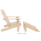 vidaXL 2-Seater Adirondack Chair with Ottomans - Solid Fir Wood - Multiple Colors