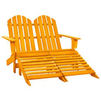 vidaXL 2-Seater Adirondack Chair with Ottomans - Solid Fir Wood - Multiple Colors