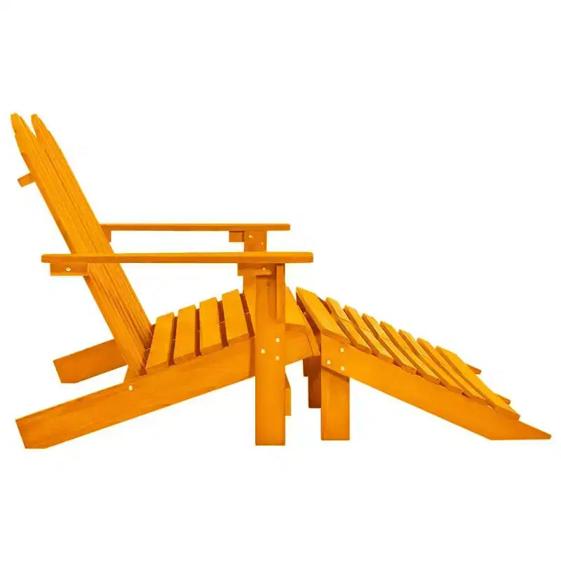 vidaXL 2-Seater Adirondack Chair with Ottomans - Solid Fir Wood - Multiple Colors