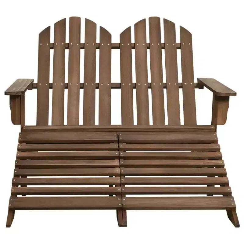 vidaXL Sedia Adirondack a 2 Posti con Poggiapiedi - Legno Massello di Abete - Vari Colori
