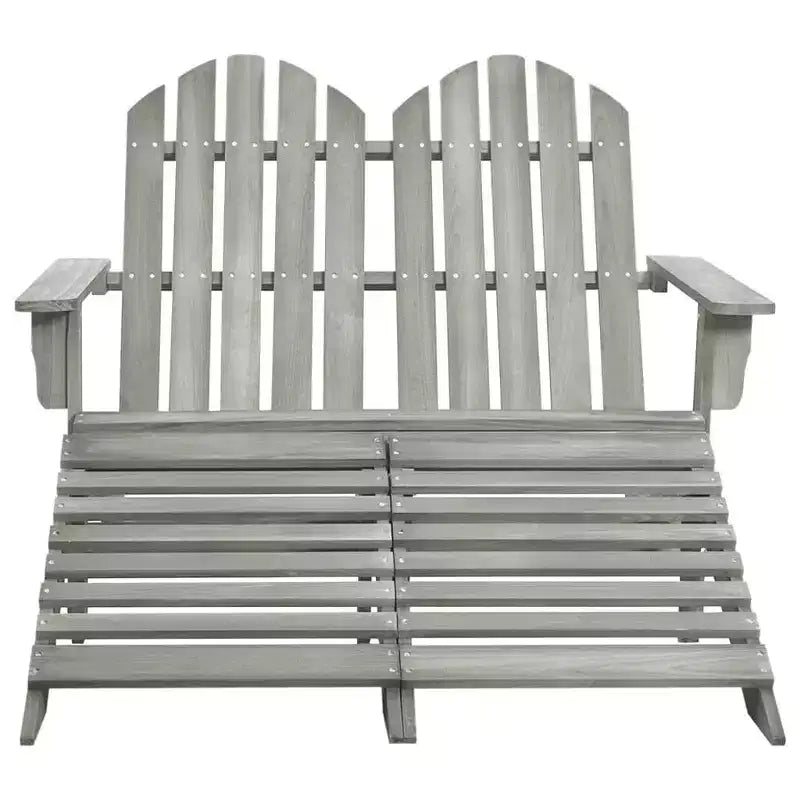 vidaXL Sedia Adirondack a 2 Posti con Poggiapiedi - Legno Massello di Abete - Vari Colori