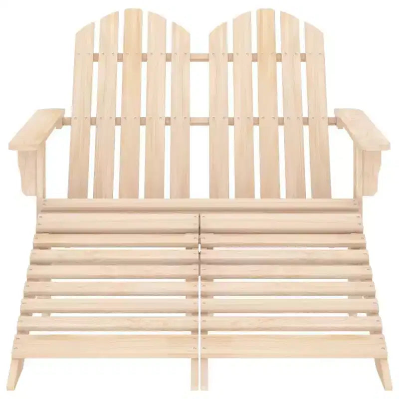 vidaXL Sedia Adirondack a 2 Posti con Poggiapiedi - Legno Massello di Abete - Vari Colori