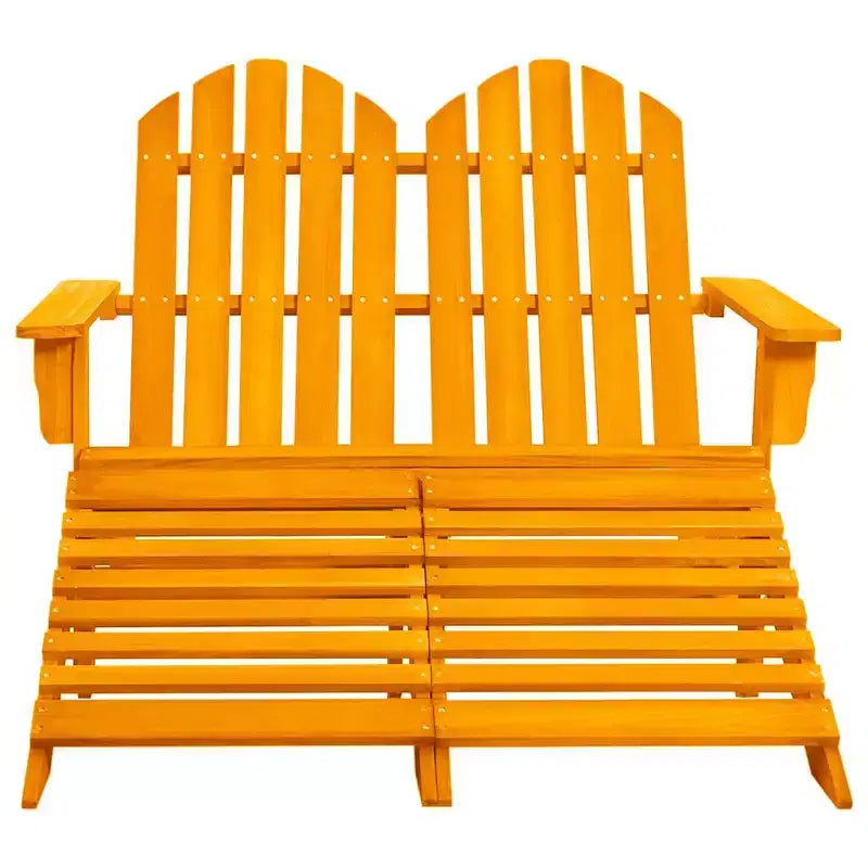 vidaXL Sedia Adirondack a 2 Posti con Poggiapiedi - Legno Massello di Abete - Vari Colori