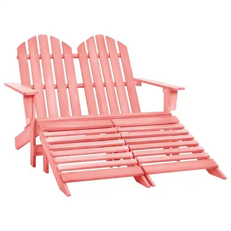 vidaXL Sedia Adirondack a 2 Posti con Poggiapiedi - Legno Massello di Abete - Vari Colori