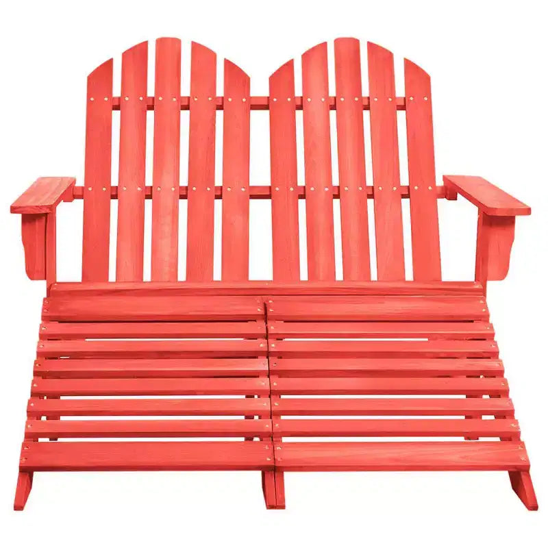 vidaXL Sedia Adirondack a 2 Posti con Poggiapiedi - Legno Massello di Abete - Vari Colori