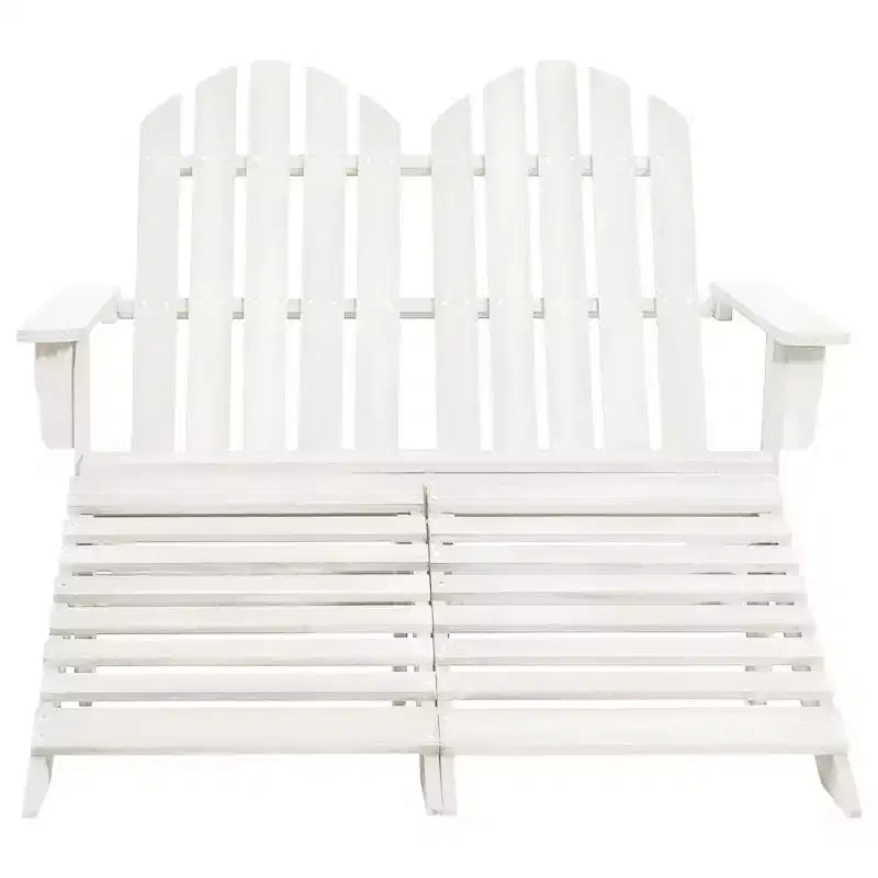vidaXL Sedia Adirondack a 2 Posti con Poggiapiedi - Legno Massello di Abete - Vari Colori