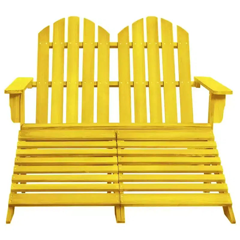 vidaXL Sedia Adirondack a 2 Posti con Poggiapiedi - Legno Massello di Abete - Vari Colori