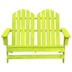 vidaXL 2-Seater Patio Adirondack Chair Outdoor Furniture Seat Solid Wood Fir