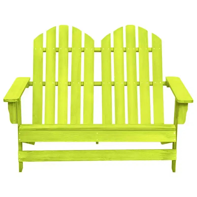 vidaXL 2-Seater Patio Adirondack Chair Outdoor Furniture Seat Solid Wood Fir