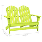 vidaXL 2-Seater Patio Adirondack Chair Outdoor Furniture Seat Solid Wood Fir