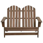 vidaXL 2-Seater Patio Adirondack Chair Outdoor Furniture Seat Solid Wood Fir