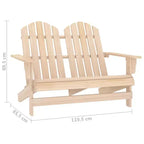 vidaXL 2-Seater Patio Adirondack Chair Outdoor Furniture Seat Solid Wood Fir