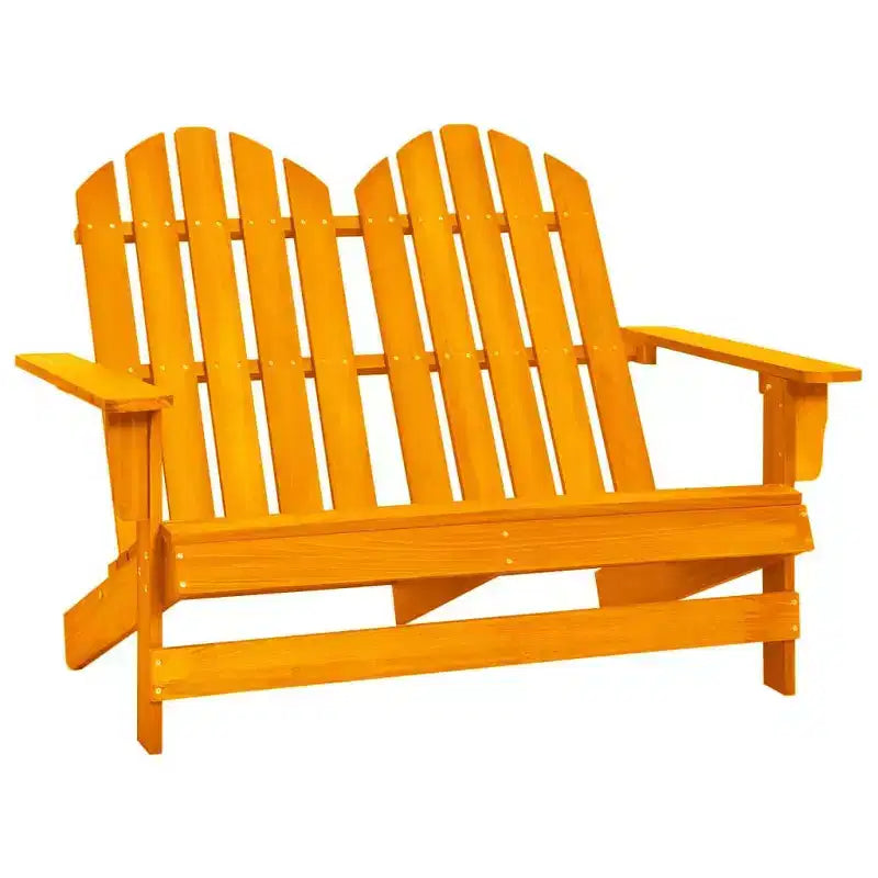 vidaXL 2-Seater Patio Adirondack Chair Outdoor Furniture Seat Solid Wood Fir
