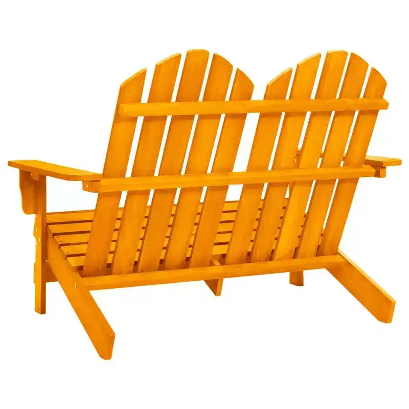 vidaXL 2-Seater Patio Adirondack Chair Outdoor Furniture Seat Solid Wood Fir