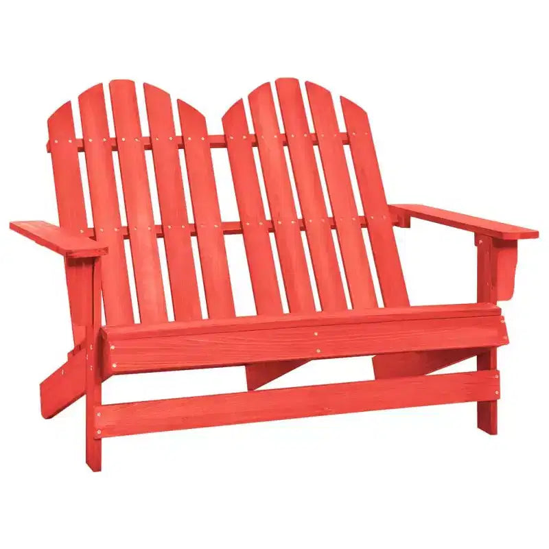 vidaXL 2-Seater Patio Adirondack Chair Outdoor Furniture Seat Solid Wood Fir