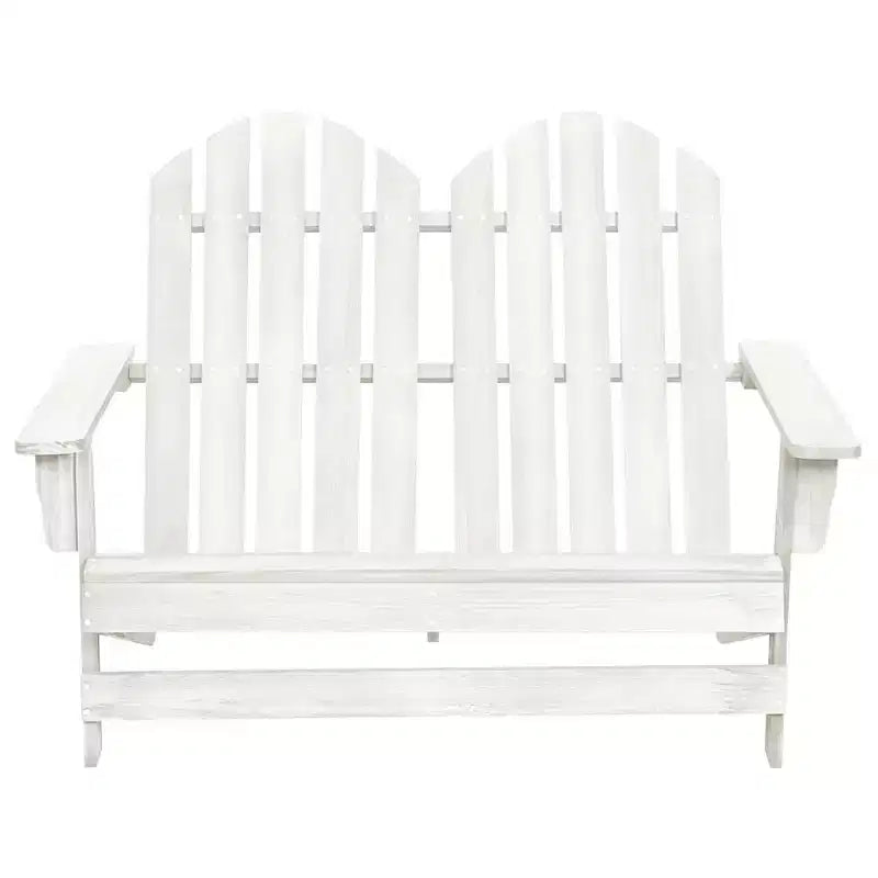vidaXL 2-Seater Patio Adirondack Chair Outdoor Furniture Seat Solid Wood Fir