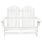 vidaXL 2-Seater Patio Adirondack Chair Outdoor Furniture Seat Solid Wood Fir