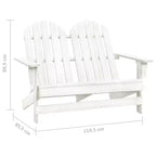 vidaXL 2-Seater Patio Adirondack Chair Outdoor Furniture Seat Solid Wood Fir