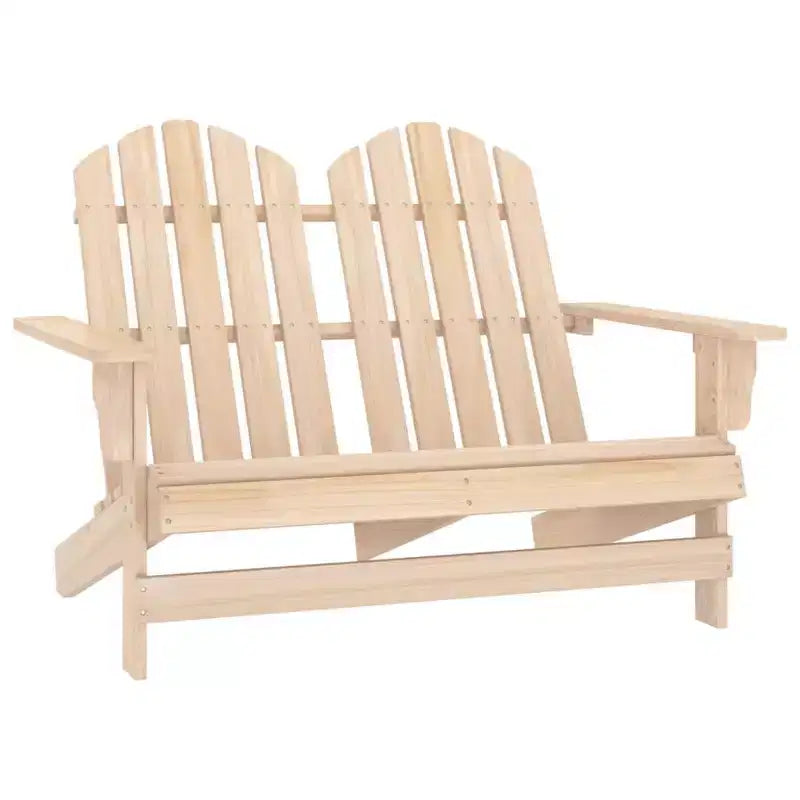 vidaXL Sedia Adirondack da Giardino a 2 Posti Mobili da Esterno in Legno Massello di Abete
