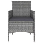 vidaXL Patio Chair and Stool Set Outdoor Lounge Seating 4 Piece Poly Rattan