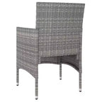 vidaXL Patio Chair and Stool Set Outdoor Lounge Seating 4 Piece Poly Rattan