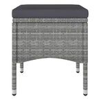 vidaXL Patio Chair and Stool Set Outdoor Lounge Seating 4 Piece Poly Rattan