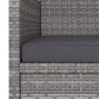 vidaXL Patio Chair and Stool Set Outdoor Lounge Seating 4 Piece Poly Rattan