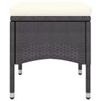 vidaXL Patio Chair and Stool Set Outdoor Lounge Seating 4 Piece Poly Rattan