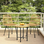 vidaXL Set of Outdoor Dining Chairs with Rattan Style