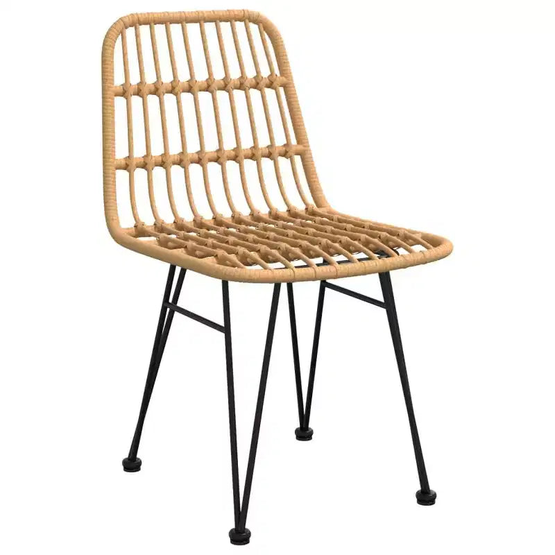 vidaXL Set of Outdoor Dining Chairs with Rattan Style