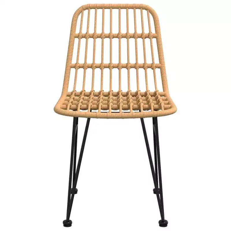 vidaXL Set of Outdoor Dining Chairs with Rattan Style