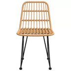 vidaXL Set of Outdoor Dining Chairs with Rattan Style
