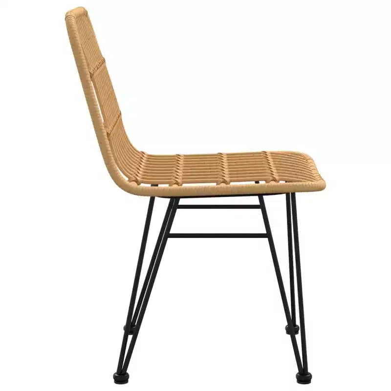 vidaXL Set of Outdoor Dining Chairs with Rattan Style