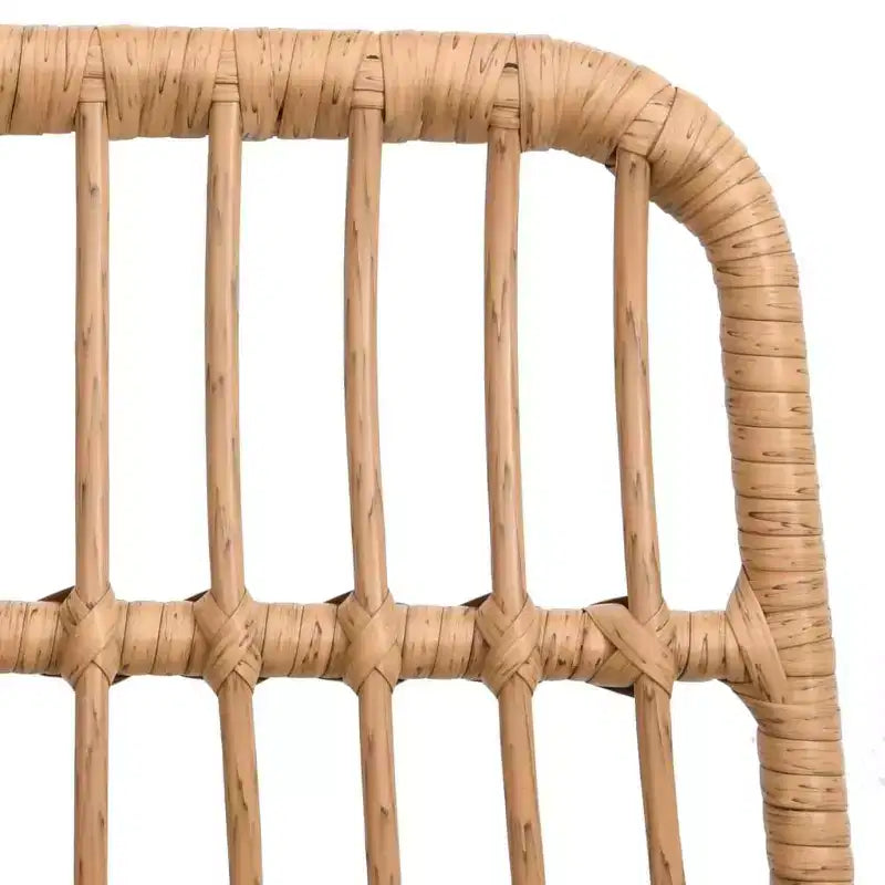 vidaXL Set of Outdoor Dining Chairs with Rattan Style