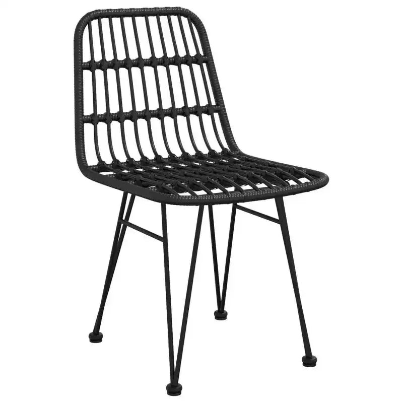 vidaXL Set of Outdoor Dining Chairs with Rattan Style