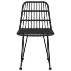 vidaXL Set of Outdoor Dining Chairs with Rattan Style
