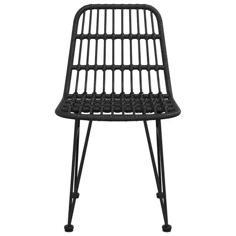 vidaXL Set of Outdoor Dining Chairs with Rattan Style