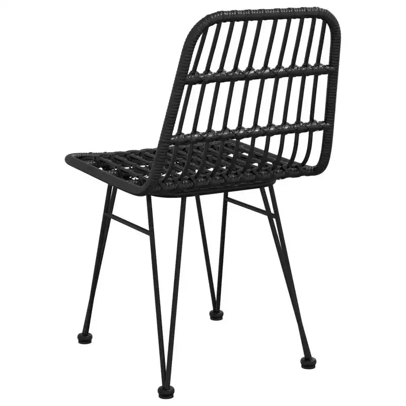 vidaXL Set of Outdoor Dining Chairs with Rattan Style