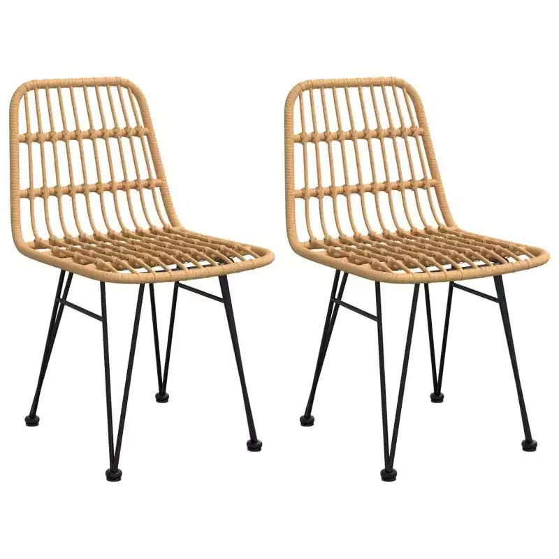 vidaXL Set di Sedie da Giardino con Stile Rattan