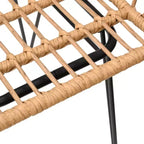 vidaXL Garden Chairs Set of 2 with Armrests, PE Rattan