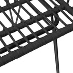 vidaXL Garden Chairs Set of 2 with Armrests, PE Rattan