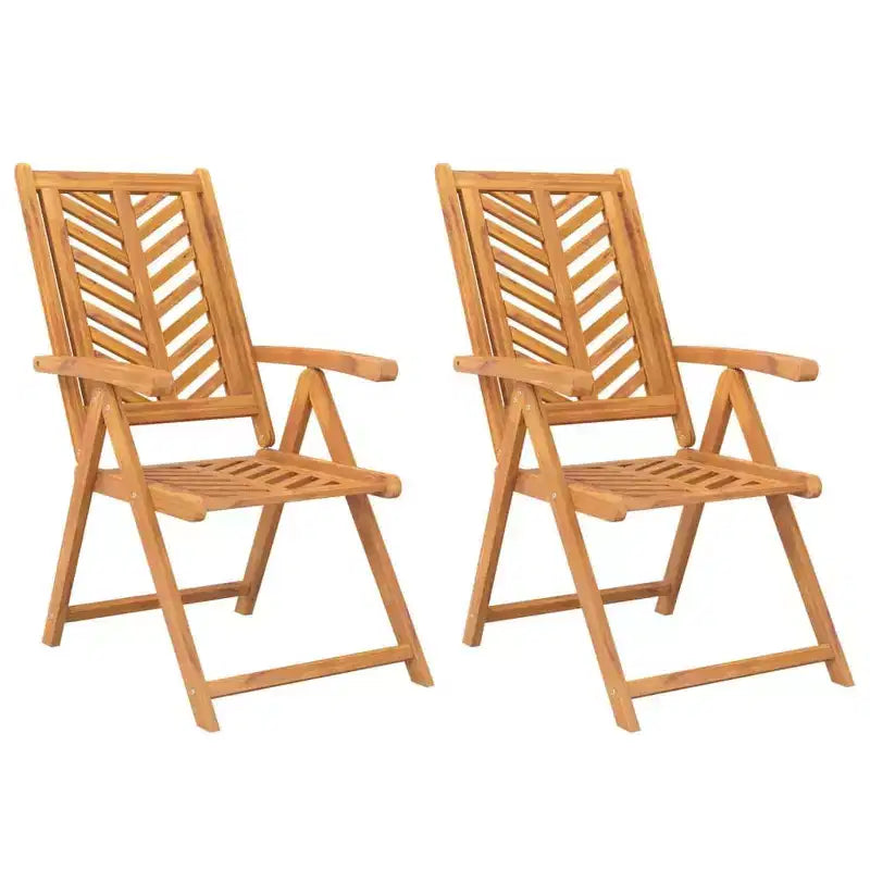 vidaXL Garden Chair Solid Acacia Wood Recliner Outdoor Seating Furniture