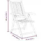 vidaXL Garden Chair Solid Acacia Wood Recliner Outdoor Seating Furniture